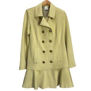 CAbi Hobnob Topper Yellow Coat Dress